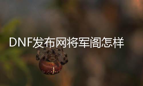 DNF发布网将军阁奈何下载（dnf将军阁cdk）