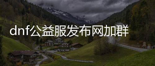 dnf公益服发布网加群（dnf公益服发布网处事器在哪买）