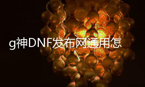 g神DNF发布网通用怎么利用（dnf内里的神）